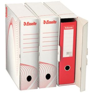 Arhivska škatla za registrator Esselte bela/rdeča