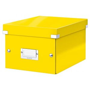 Mala škatlica Click &amp; Store kovinsko rumena