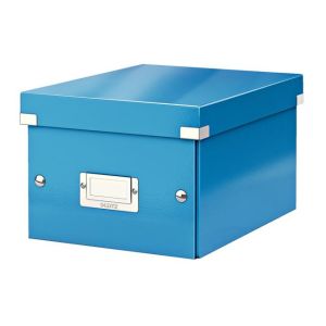 Click &amp; Store majhna kovinsko modra škatlica