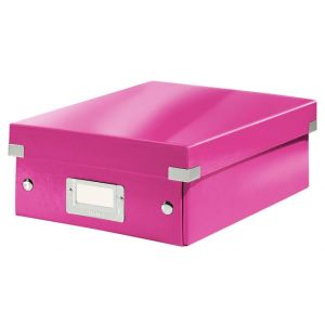 Mala organizacijska škatlica Click &amp; Store roza