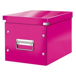 Kvadratna škatla A5 (M) Click &amp; Store kovinsko roza