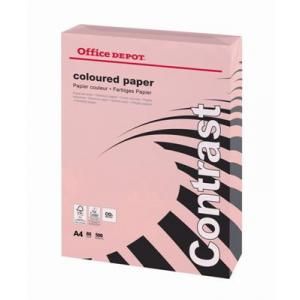 Barvni papir Office Depot A4, pastelno roza, 80 g/m2