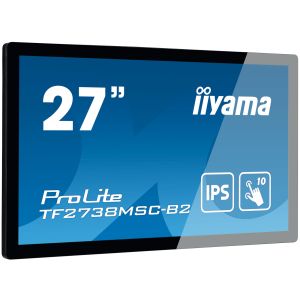 27 "iiyama TF2738MSC-B2: IPS, FullHD, kapacitivni, 10P, 500cd / m2, DP, HDMI, DVI, 16/7, IP1X, črn TF2738MSC-B2