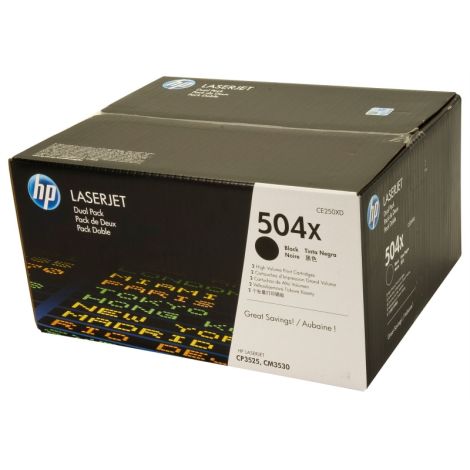 Toner HP CE250XD (504X), dvojni paket, črna (black), originalni