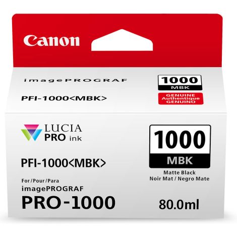 Kartuša Canon PFI-1000MBK, mat črna (matte black), original