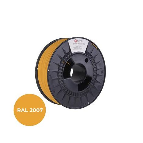 Tiskarska vrvica (filament) C-TECH PREMIUM LINE, PLA, luminiscenčno svetlo oranžna, RAL2007, 1,75 mm, 3DF-P-PLA1.75-2007