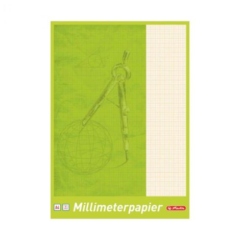 Milimetrski papir Herlitz, A4, 80g, 25 listov