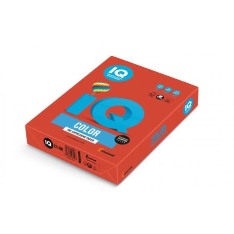 Barvni papir IQ barva koralno rdeča CO44, A4, 160g