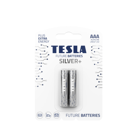 TESLA - AAA SILVER+ baterija, 2 kom, LR03 13030220