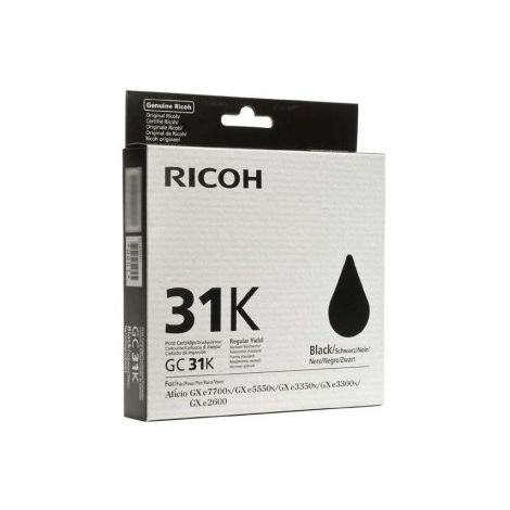 Kartuša Ricoh GC31K, 405688, črna (black), original