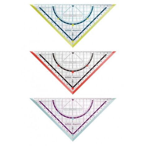 Trikotnik s kotomerom Herlitz my.pen mešanica barv
