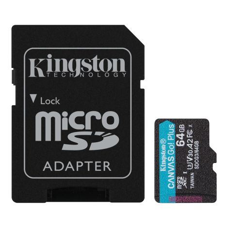 Kingston Canvas Go Plus A2/micro SDXC/64GB/170MBps/UHS-I U3 / adapter razreda 10/+ SDCG3/64GB