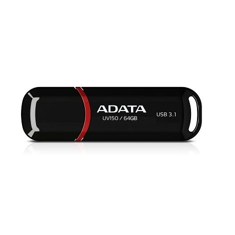ADATA UV150/64GB/40MBps/USB 3.1/USB-A/črna AUV150-64G-RBK