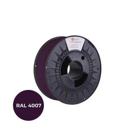 Tiskarska vrvica (filament) C-TECH PREMIUM LINE, PLA, škrlatno vijolična, RAL4007, 1,75 mm, 1 kg 3DF-P-PLA1.75-4007