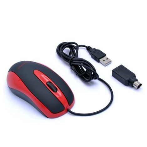 AMEI AM-M801/Office/Optični/Žični USB/Črno-rdeč AMEI AM-M801