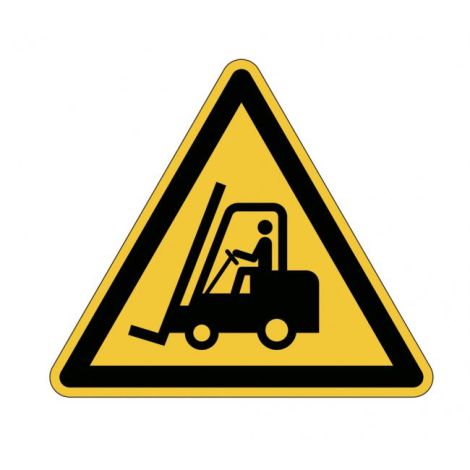 Opozorilni znak na tleh, pozor na tovornjake