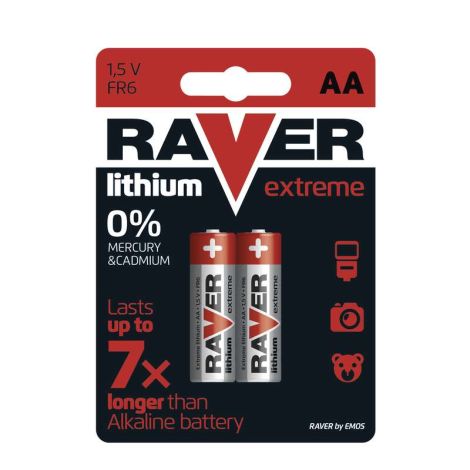 Litijeva baterija RAVER 2x AA 1321212000