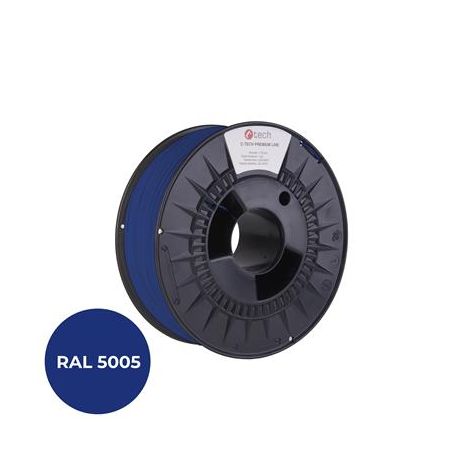 Tiskarska vrvica (filament) C-TECH PREMIUM LINE, PETG, signalno modra, RAL5005, 1,75mm, 1kg 3DF-P-PETG1.75-5005