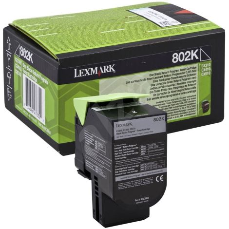Toner Lexmark 802K, 80C20K0 (CX310, CX410, CX510), črna (black), originalni