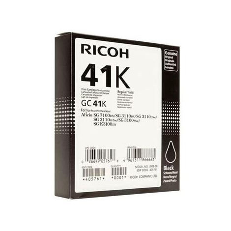 Kartuša Ricoh GC41K, 405765, črna (black), original