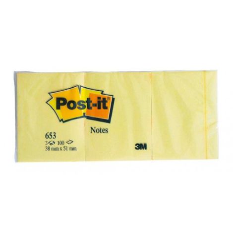 Beležnica Post-it 38x51 rumena / 3
