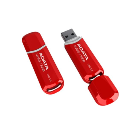 ADATA UV150/32GB/90MBps/USB 3.0/USB-A/rdeča AUV150-32G-RRD