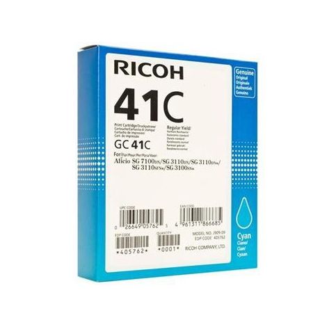 Kartuša Ricoh GC41HC, 405762, cian (cyan), original