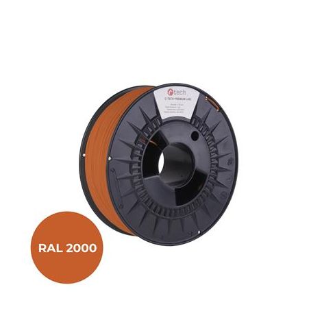 Tiskarska vrvica (filament) C-TECH PREMIUM LINE, ABS, rumeno-oranžna, RAL2000, 1,75mm, 1kg 3DF-P-ABS1.75-2000