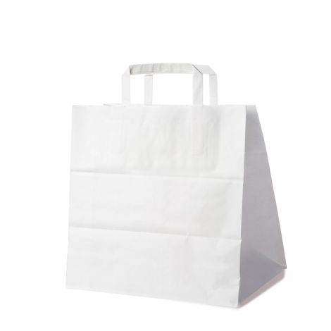Papirnata vrečka bela 32+21 x 33 cm [250 kos]