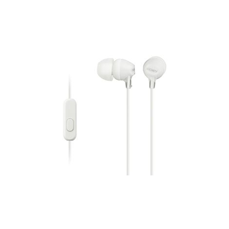 Slušalke SONY MDR-EX15AP, prostoročne, bele barve MDREX15APW.CE7