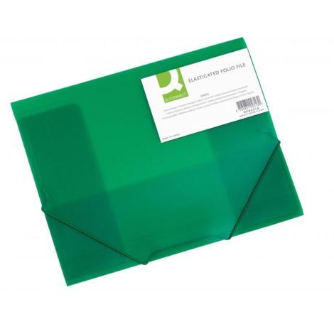 Plastični pokrov z gumico Q-CONNECT zelene barve