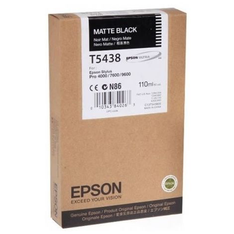 Kartuša Epson T5438, mat črna (matte black), original